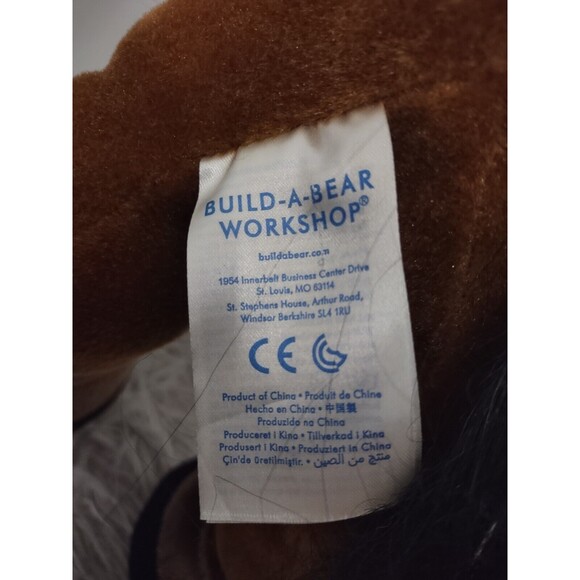 Build a Bear Horse Pony Brown Green Eyes Standing Plush Stuffed Animal - Picture 5 of 7